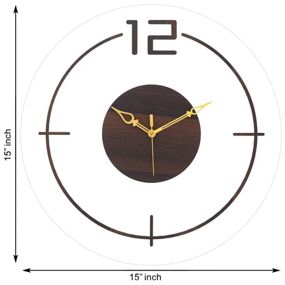 Elegant Touch Wooden Acrylic Wall Clock