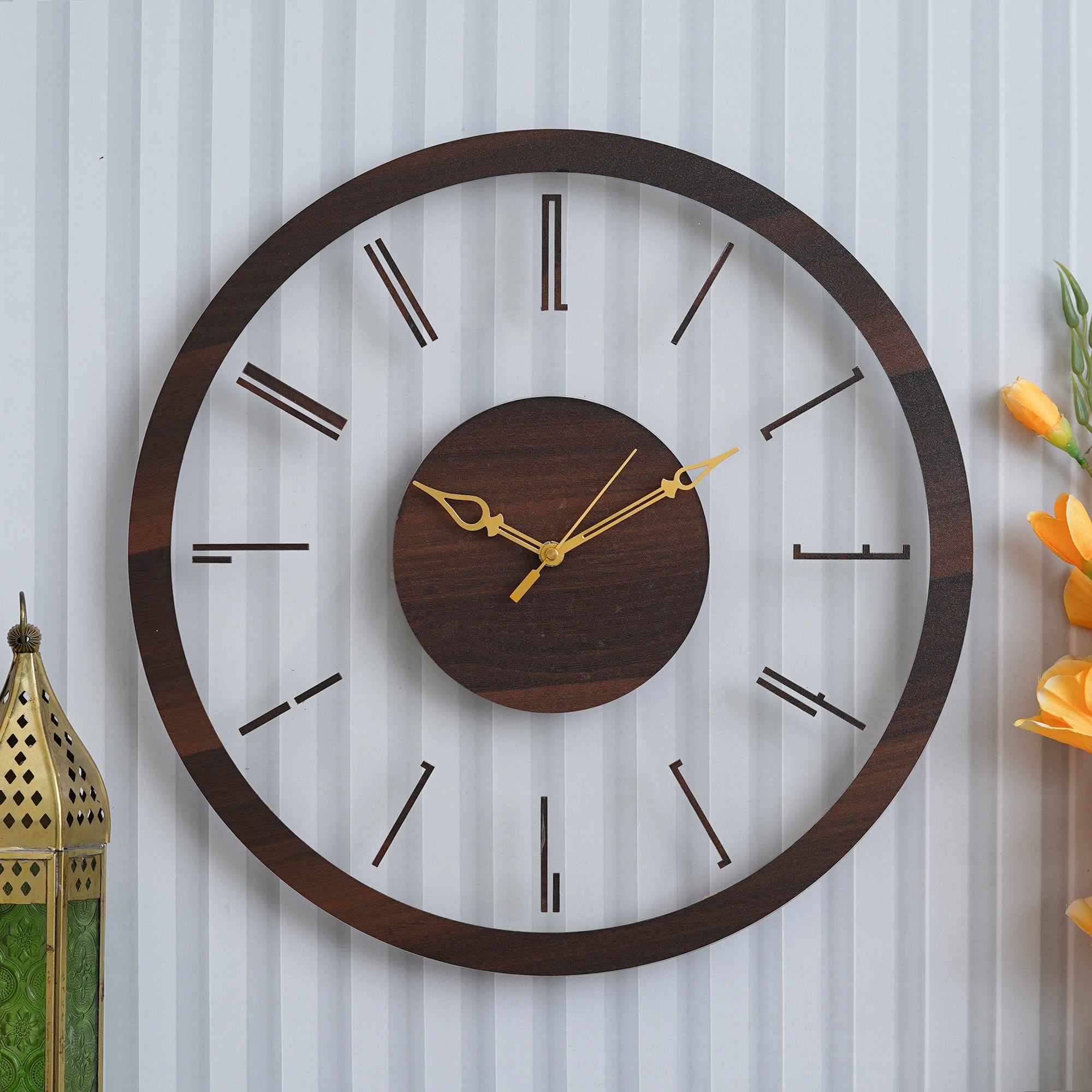 Luxe Wooden Acrylic Wall Clock