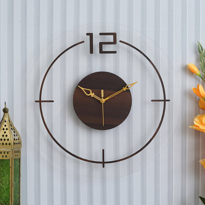 Elegant Touch Wooden Acrylic Wall Clock