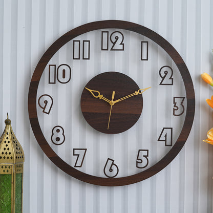 Timeless Artistry Acrylic Wooden Wall Clock