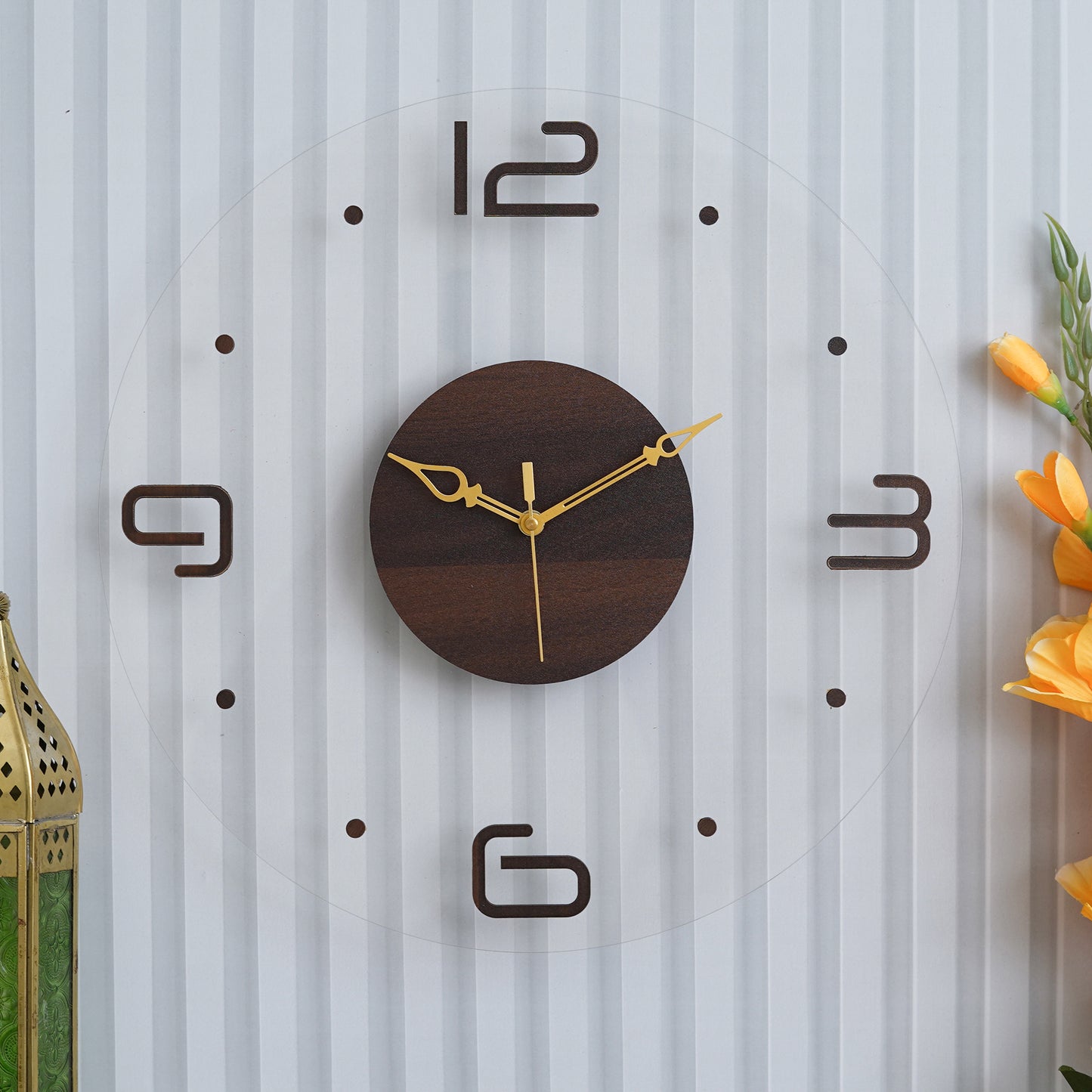 Acryluxe Wooden Acrylic Wall Clock