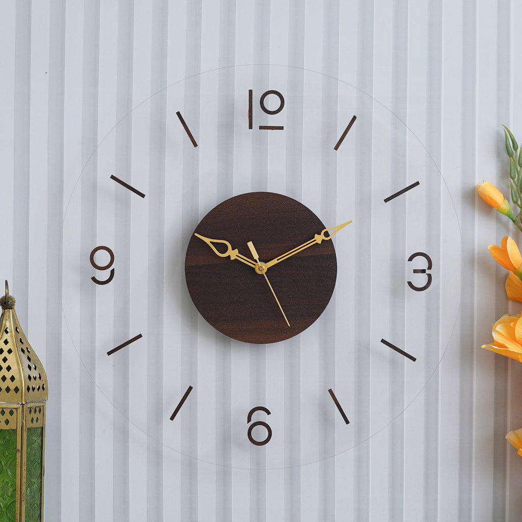 Beyond The Time Wooden Acrylic Wall clock