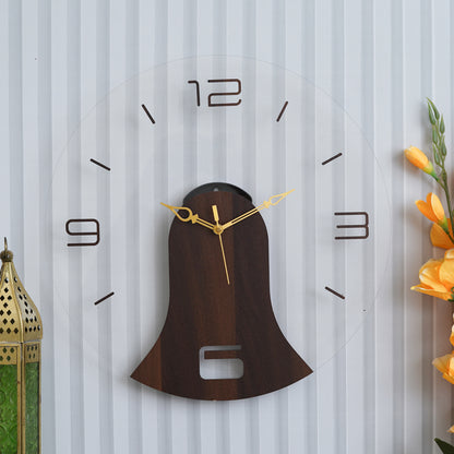 Crafted Bark Wooden Acrylic Wall Clock