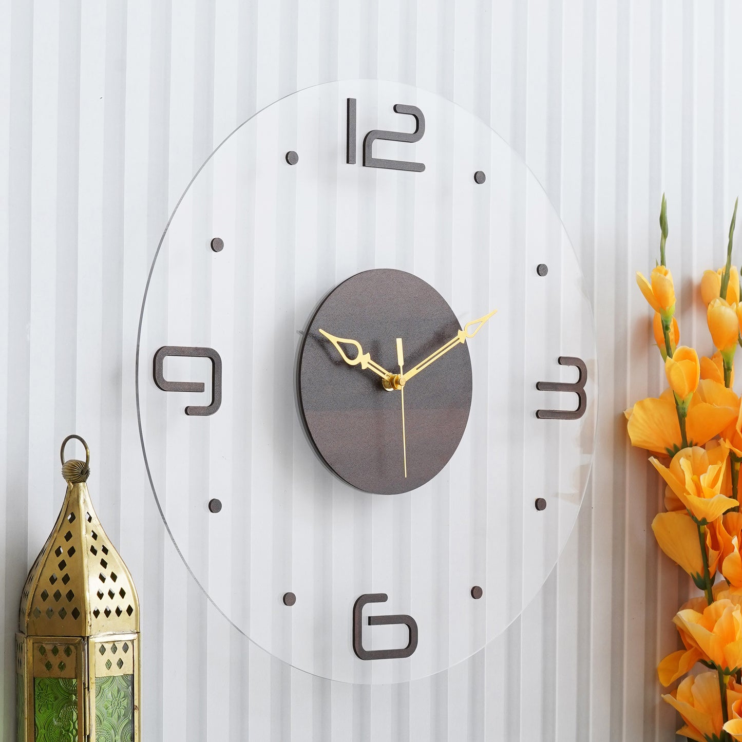 Acryluxe Wooden Acrylic Wall Clock