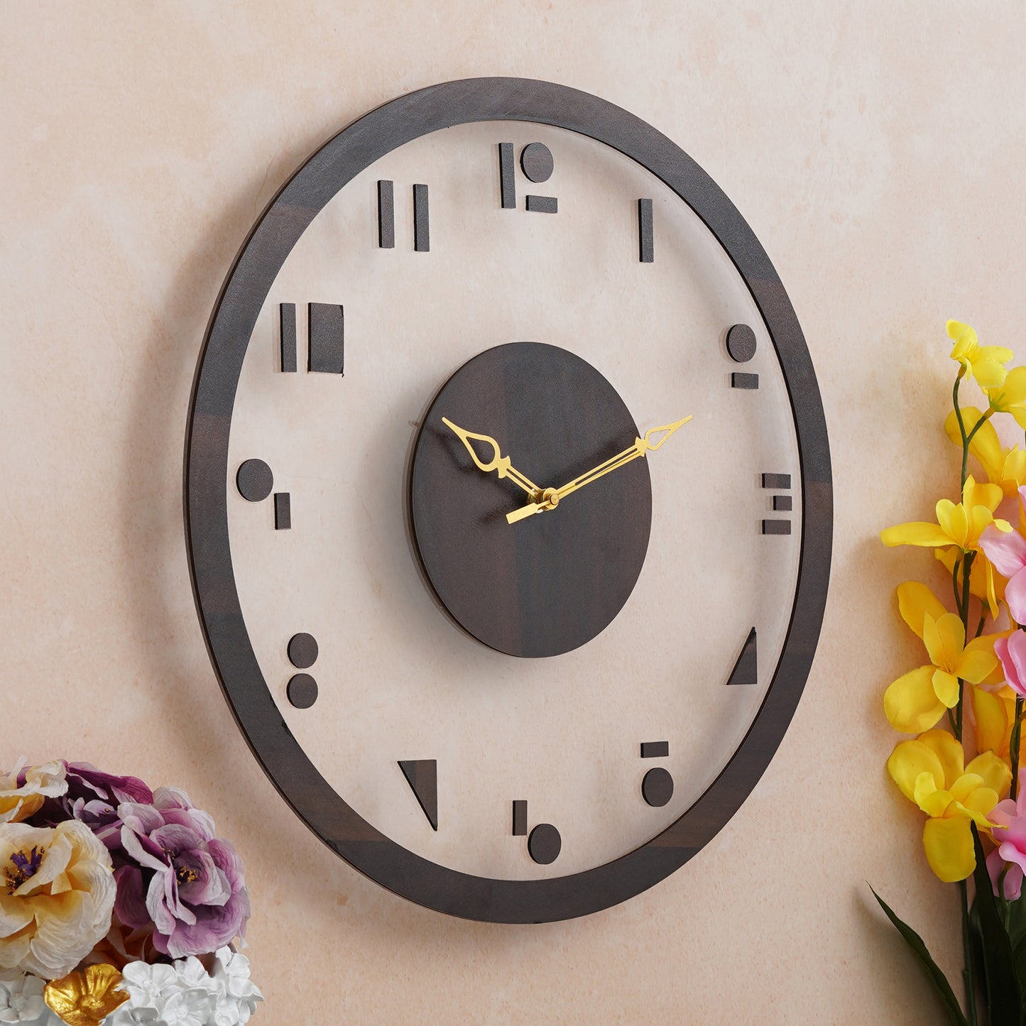 Aesthetic Wooden Acrylic Wall Clock