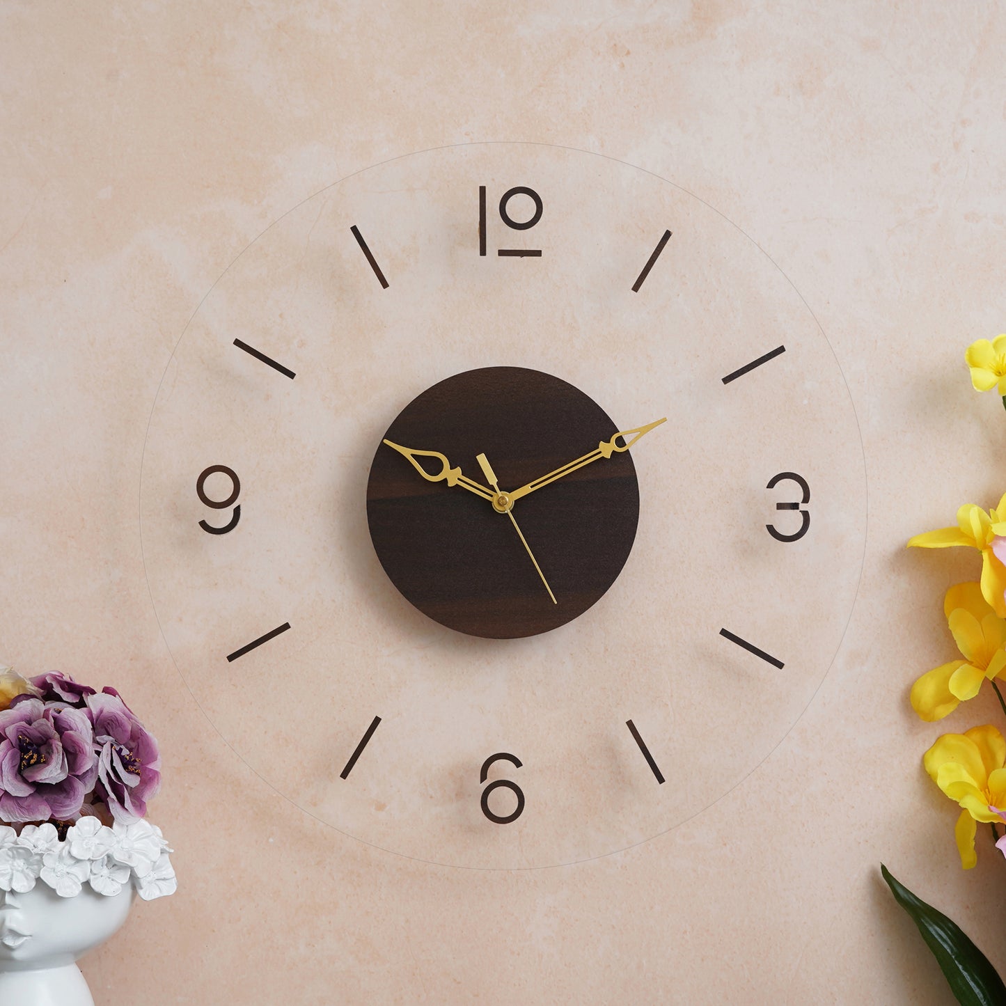 Beyond The Time Wooden Acrylic Wall clock