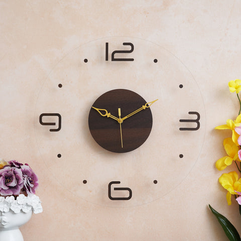 Acryluxe Wooden Acrylic Wall Clock