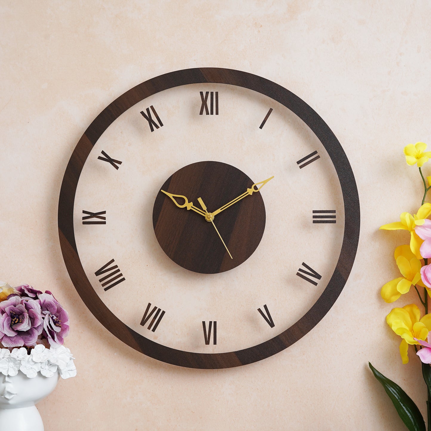 Vintage Vista Wooden Acrylic Wall Clock