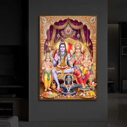 Namah Shivay Modern Luxury Backlight Vertical Wall Art