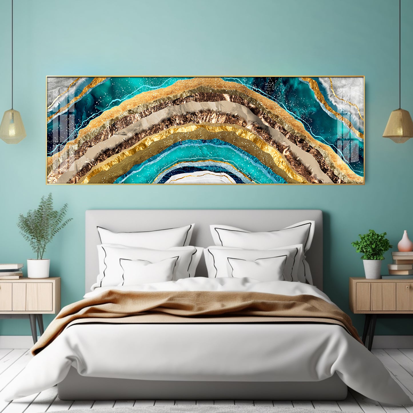 Multi Colored Abstract Premium Acrylic Horizontal Wall Art