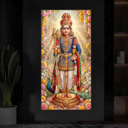 Murugan Ji Modern Luxury Backlight Vertical Wall Art
