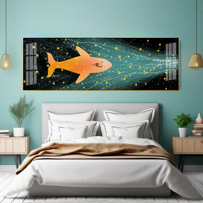 Stellar Swim Of Fish Premium Acrylic Horizontal Wall Art