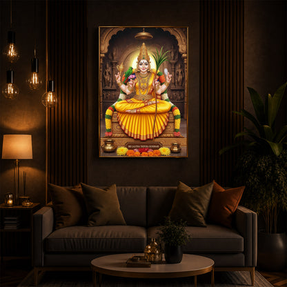 Sri Vidhya Sadhana Modern Luxury Backlight Vertical Wall Art