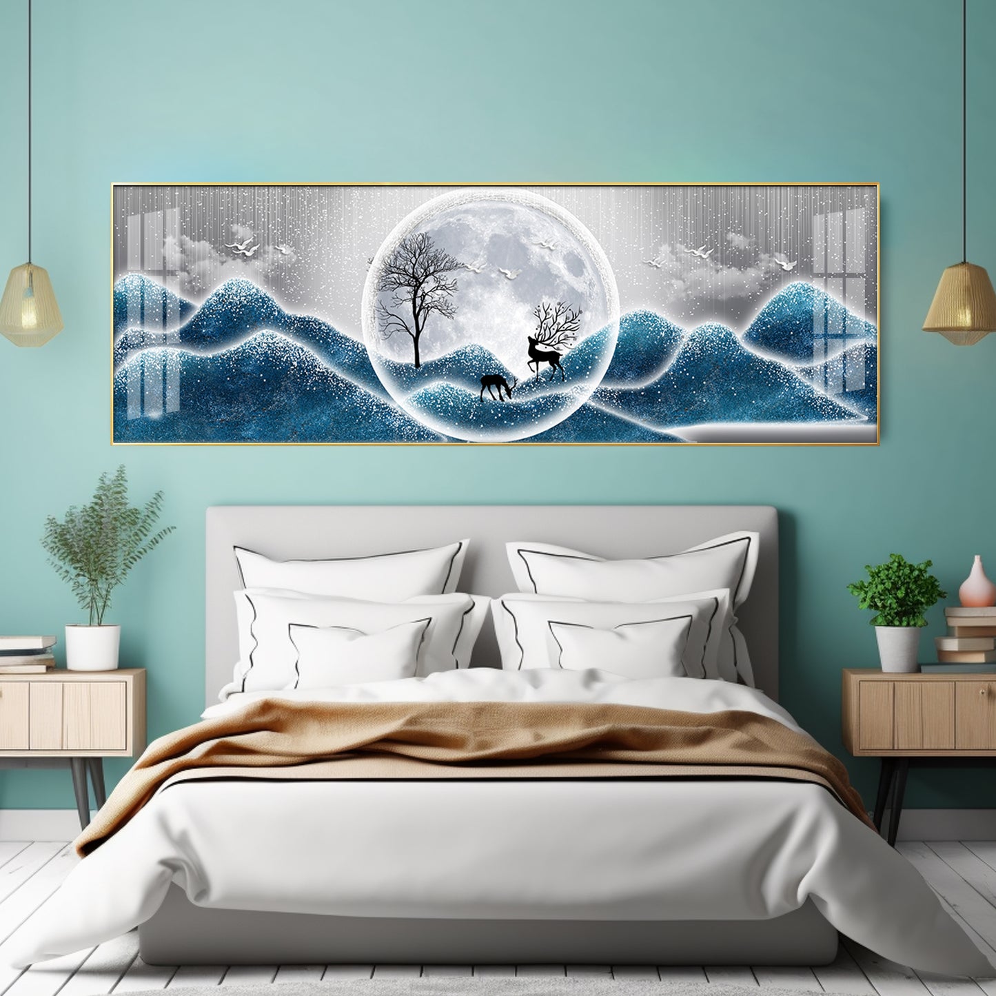 Frosty Night Whispers Premium Acrylic Horizontal Wall Art