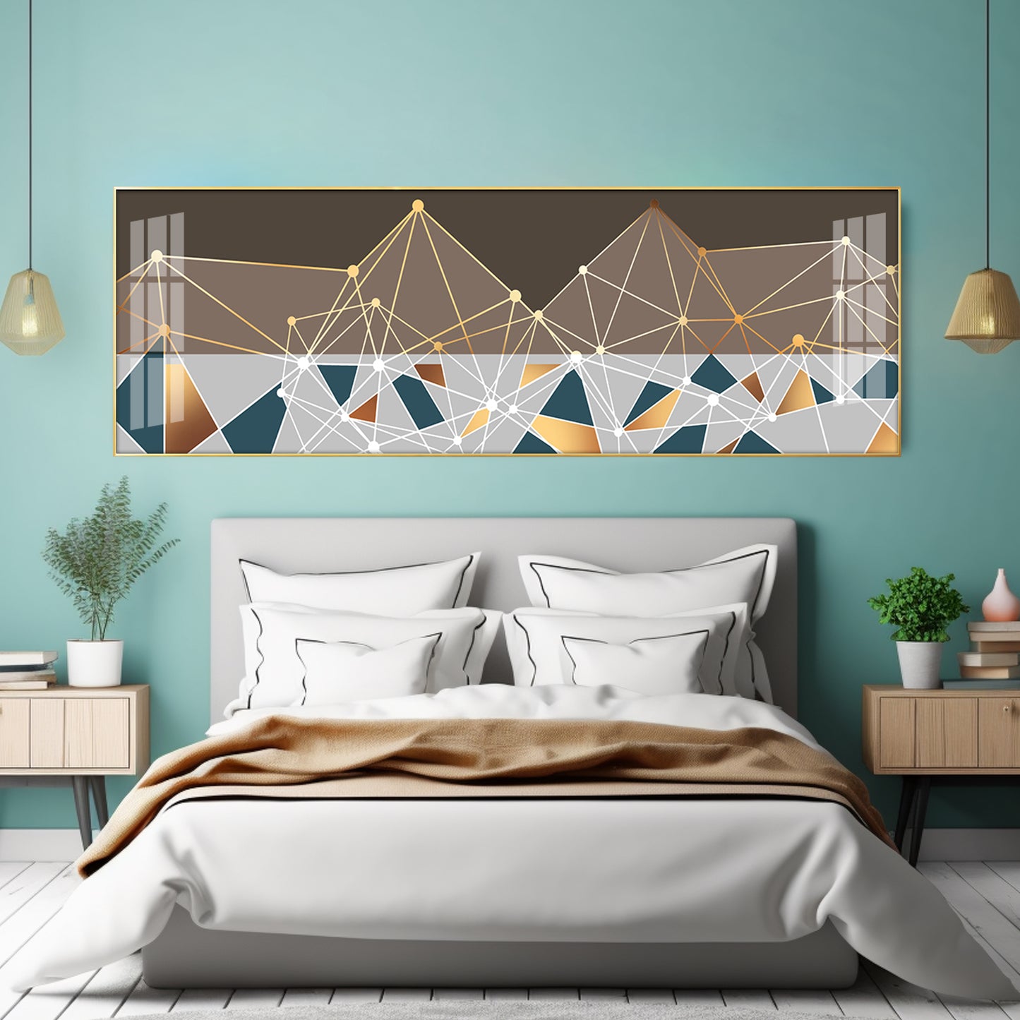 Geometric Harmony Premium Acrylic Horizontal Wall Art