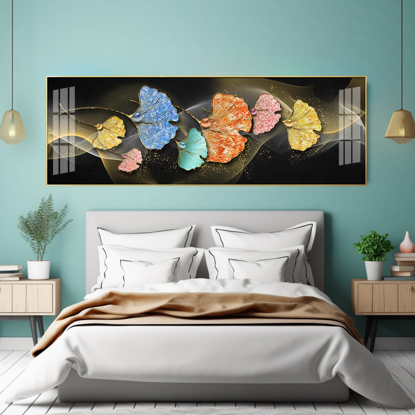 Leaf Bliss Premium Acrylic Horizontal Wall Art
