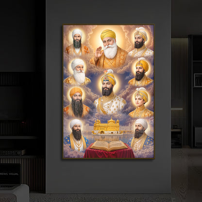 Guru's Essence Modern Luxury Backlight Vertical Wall Art