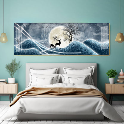 Moonlit Forest Serenade Premium Acrylic Horizontal Wall Art