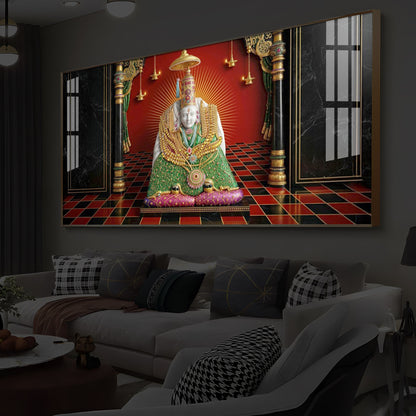 Shri Tulja Bhavani Modern Luxury Backlight Horizontal Wall Art