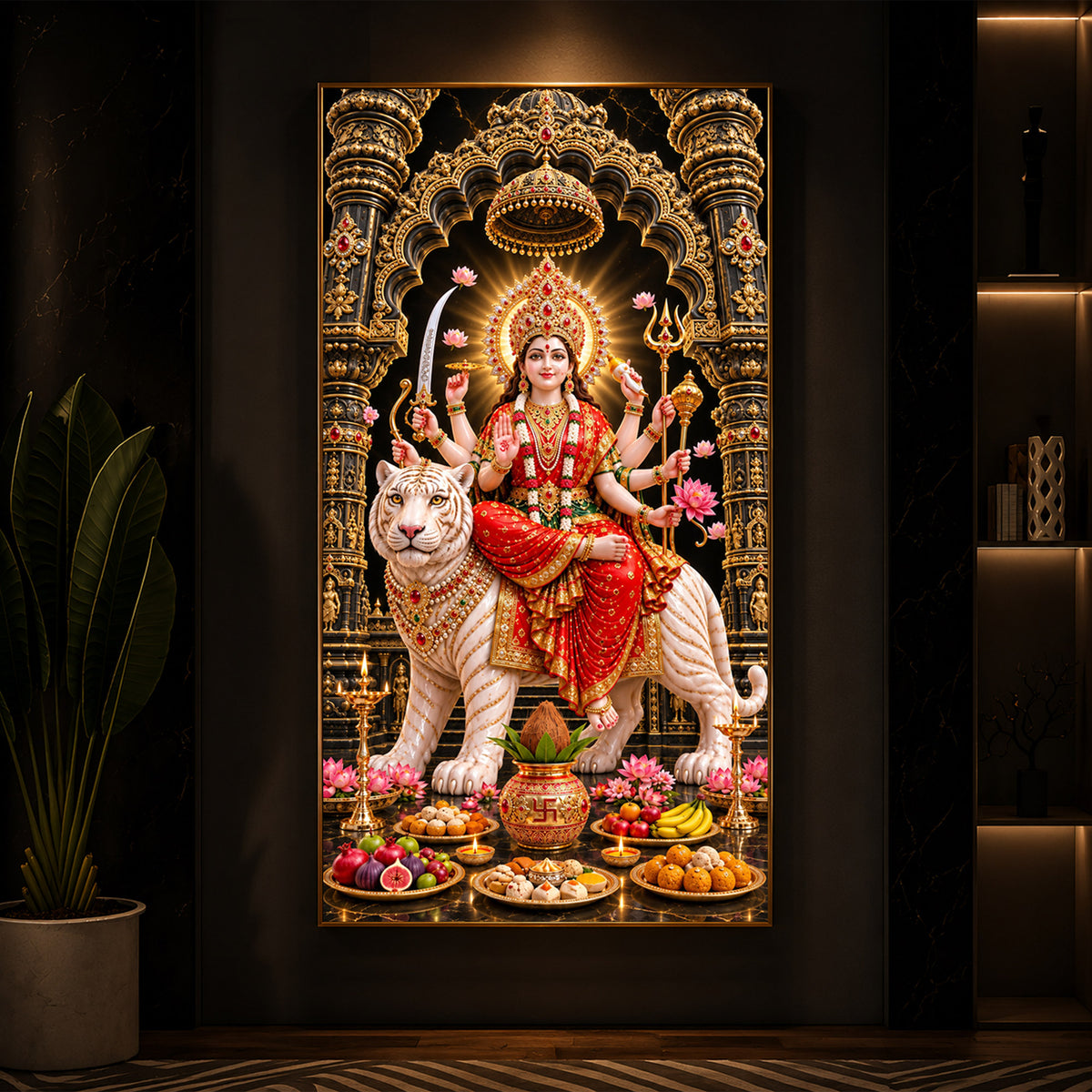 Amba Modern Luxury Backlight Vertical Wall Art