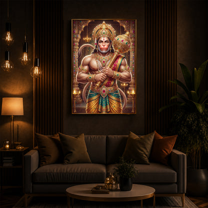 Jay Bajarangbali Modern Luxury Backlight Vertical Wall Art