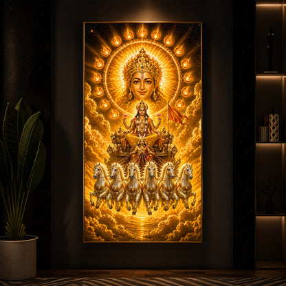 Lord Surya Modern Luxury Backlight Vertical Wall Art