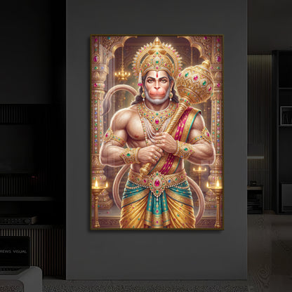 Jay Bajarangbali Modern Luxury Backlight Vertical Wall Art
