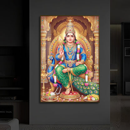 Muruganthunai Modern Luxury Backlight Vertical Wall Art