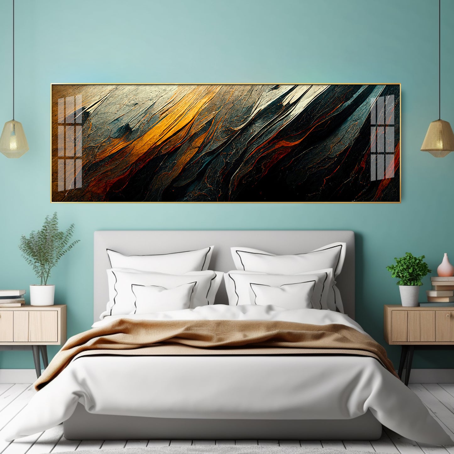 Ember Color Flow Premium Acrylic Horizontal Wall Art