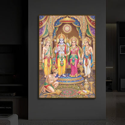 Ram Darbar Modern Luxury Backlight Vertical Wall Art