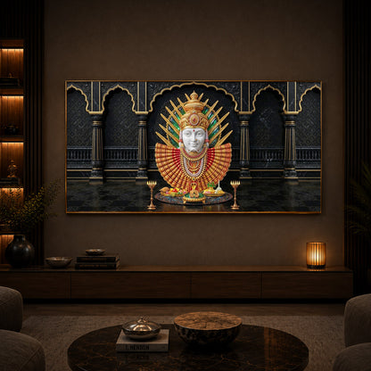 Goddess Renuka Modern Luxury Backlight Horizontal Wall Art