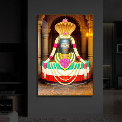 Om Namaha Shivaya Modern Luxury Backlight Vertical Wall Art