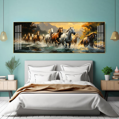 Horses in Harmony Premium Acrylic Horizontal Wall Art