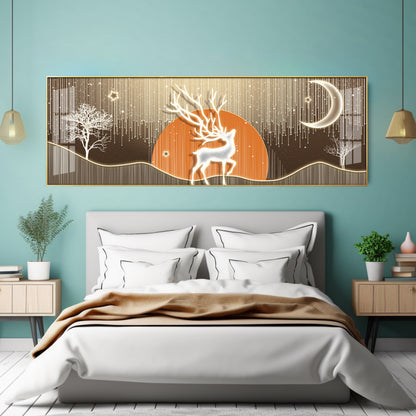 Deer Silverlight Stag Premium Acrylic Horizontal Wall Art