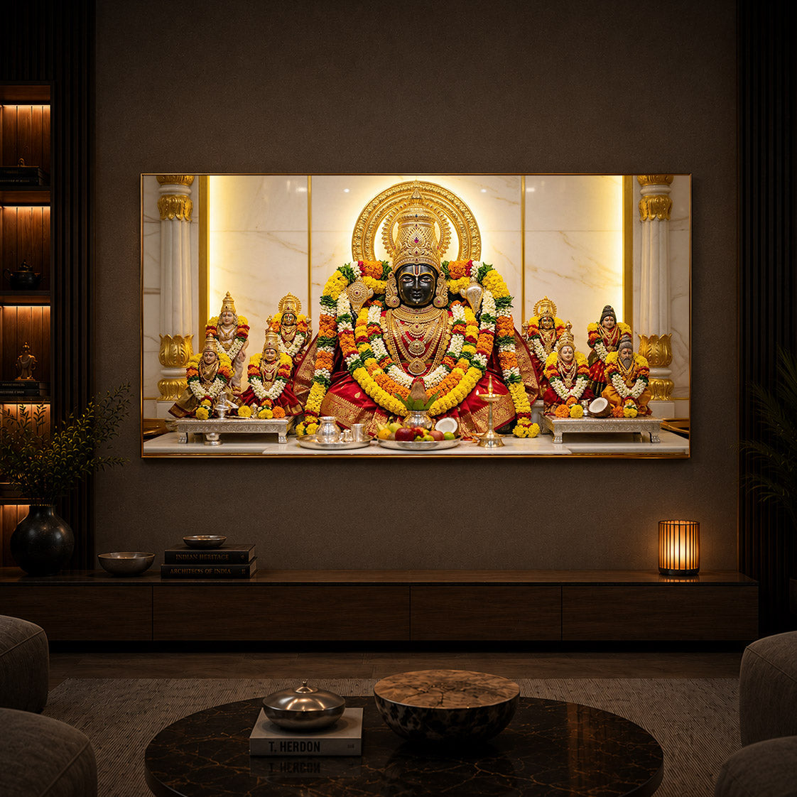 Badrinarayan Modern Luxury Backlight Horizontal Wall Art
