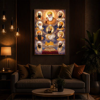 Guru's Essence Modern Luxury Backlight Vertical Wall Art