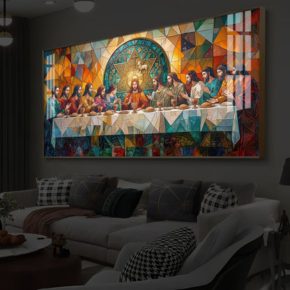 The last Supper Modern Luxury Backlight Horizontal Wall Art