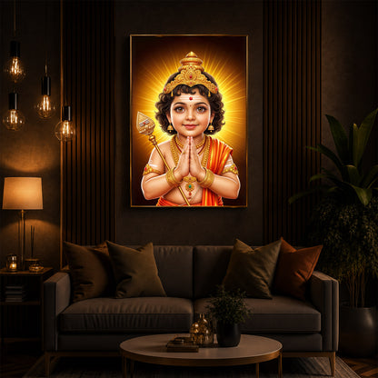 Murugan Ji Balroop Modern Luxury Backlight Vertical Wall Art