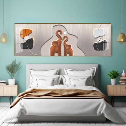 Elephant with baby Elephant Premium Acrylic Horizontal Wall Art