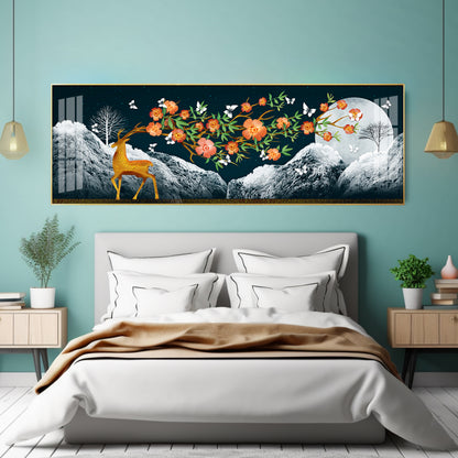 Deer At The Summit Premium Acrylic Horizontal Wall Art