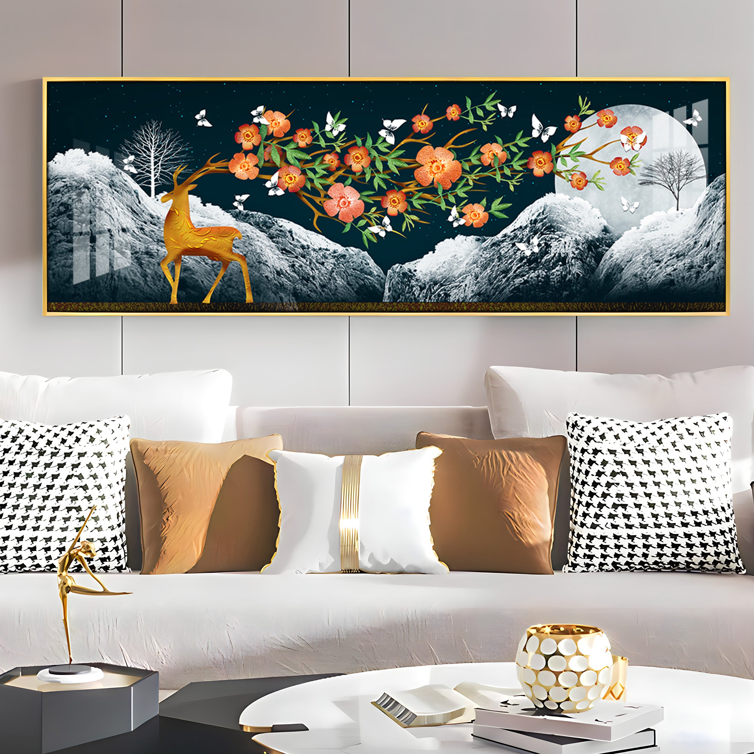 Deer At The Summit Premium Acrylic Horizontal Wall Art