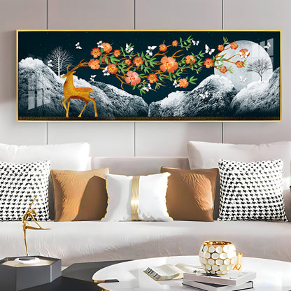 Deer At The Summit Premium Acrylic Horizontal Wall Art