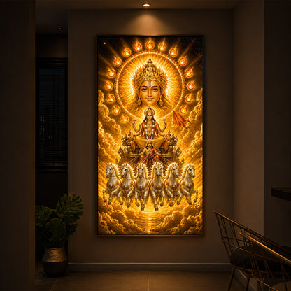Lord Surya Modern Luxury Backlight Vertical Wall Art