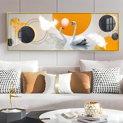 Swans in Sync Premium Acrylic Horizontal Wall Art