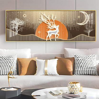 Deer Silverlight Stag Premium Acrylic Horizontal Wall Art