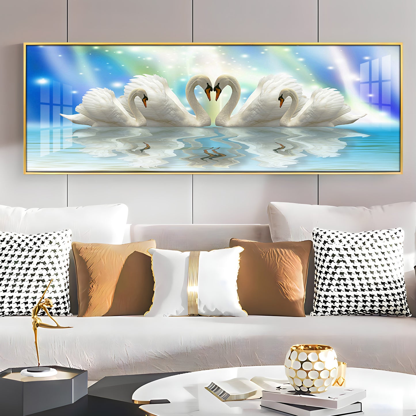 Elegant Swan Premium Acrylic Horizontal Wall Art
