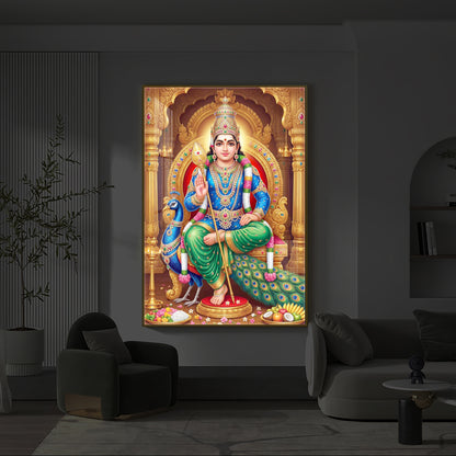 Murugan Bhagwan Modern Luxury Backlight Vertical Wall Art