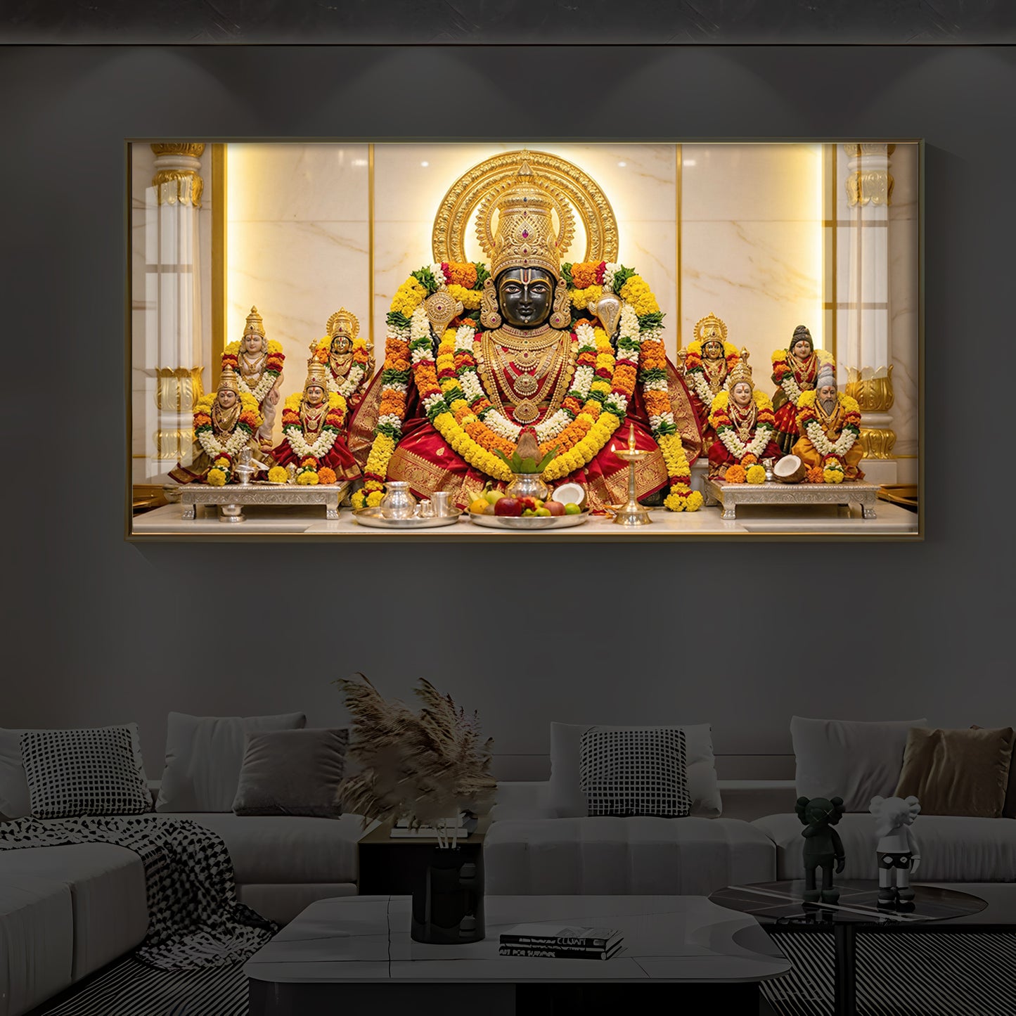 Badrinarayan Modern Luxury Backlight Horizontal Wall Art