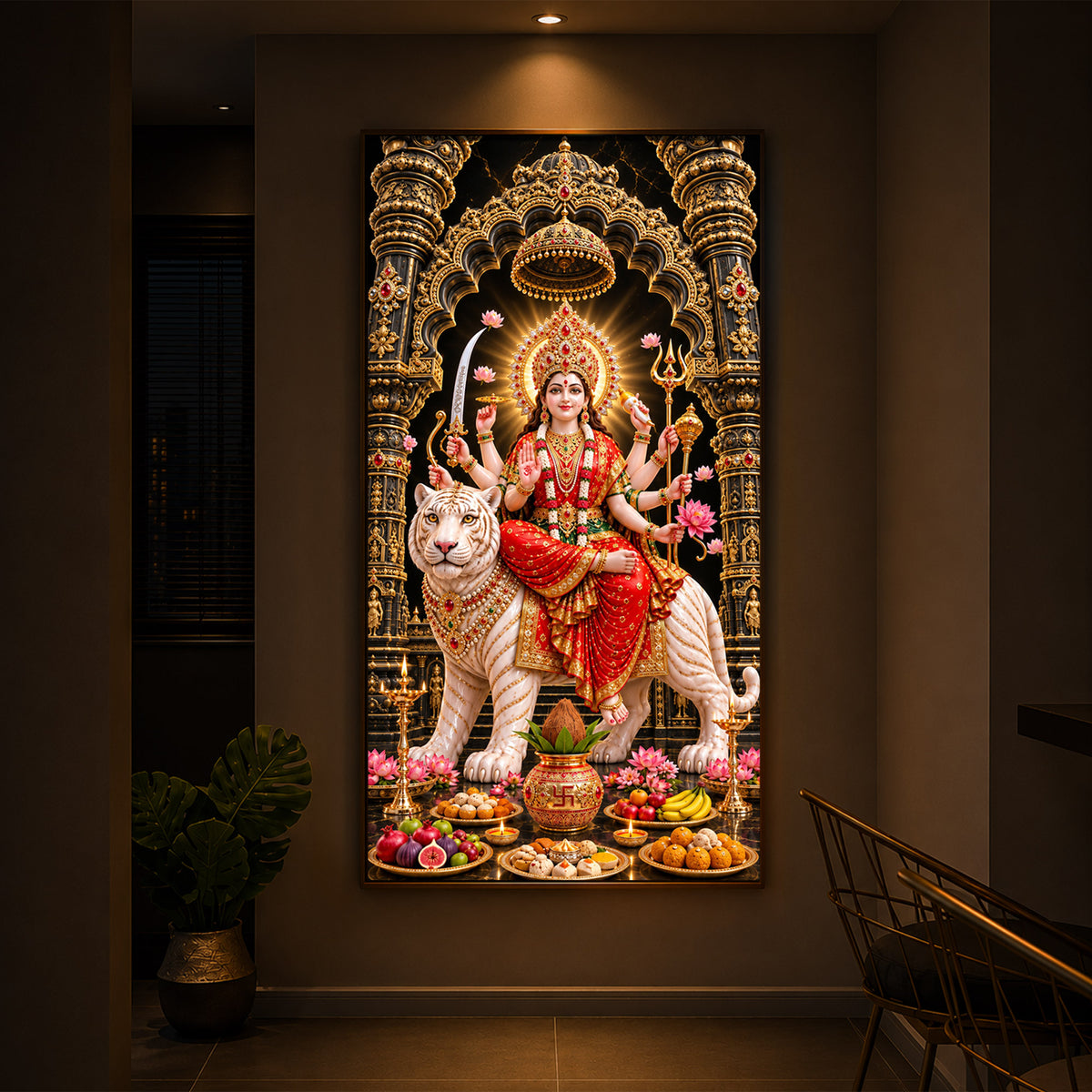 Amba Modern Luxury Backlight Vertical Wall Art