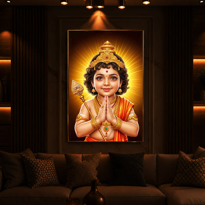 Murugan Ji Balroop Modern Luxury Backlight Vertical Wall Art